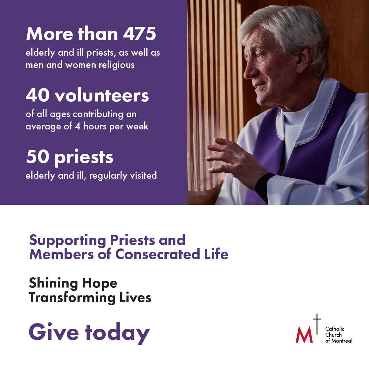 Supporting priests and members of consecrated life